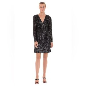 Worthington Black Sequin Dress Sz PS